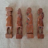 Set of 4 wooden knife holders