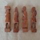 Set of 4 wooden knife holders