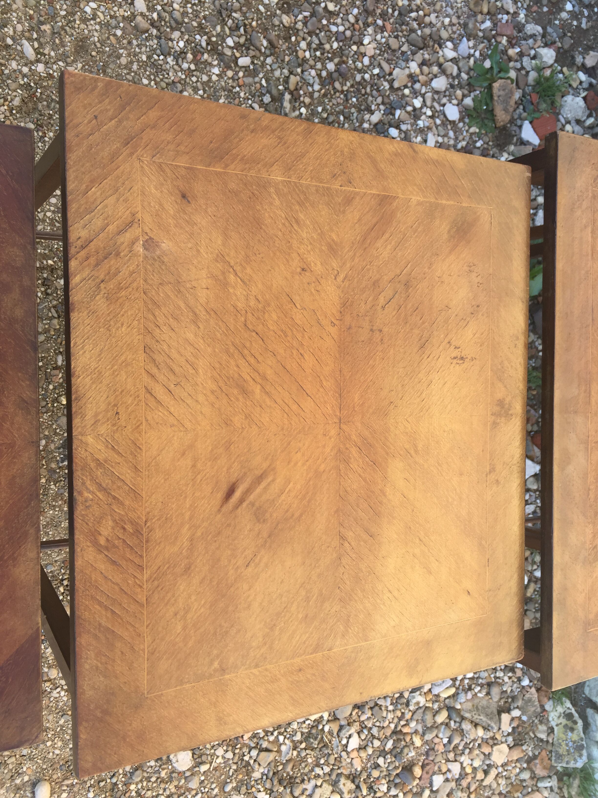 Pull-out tables old marquetry