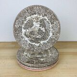 6 English ironstone plates