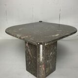 Italian marble teardrop coffee table, 1980s