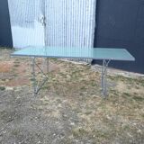 Moment glass and metal table by Niels Gammelgaard for Ikea