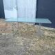 Moment glass and metal table by Niels Gammelgaard for Ikea