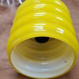 3 Space Age pendant lights in yellow Murano glass Mazzega, Ital 1950 a70 10x12x36