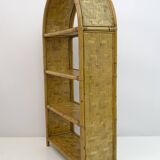 Paire de petites bibliothèques italiennes en bambou, années 1970