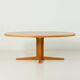 Danish extra large oak extension oval table attributed to Skovby, 1970s