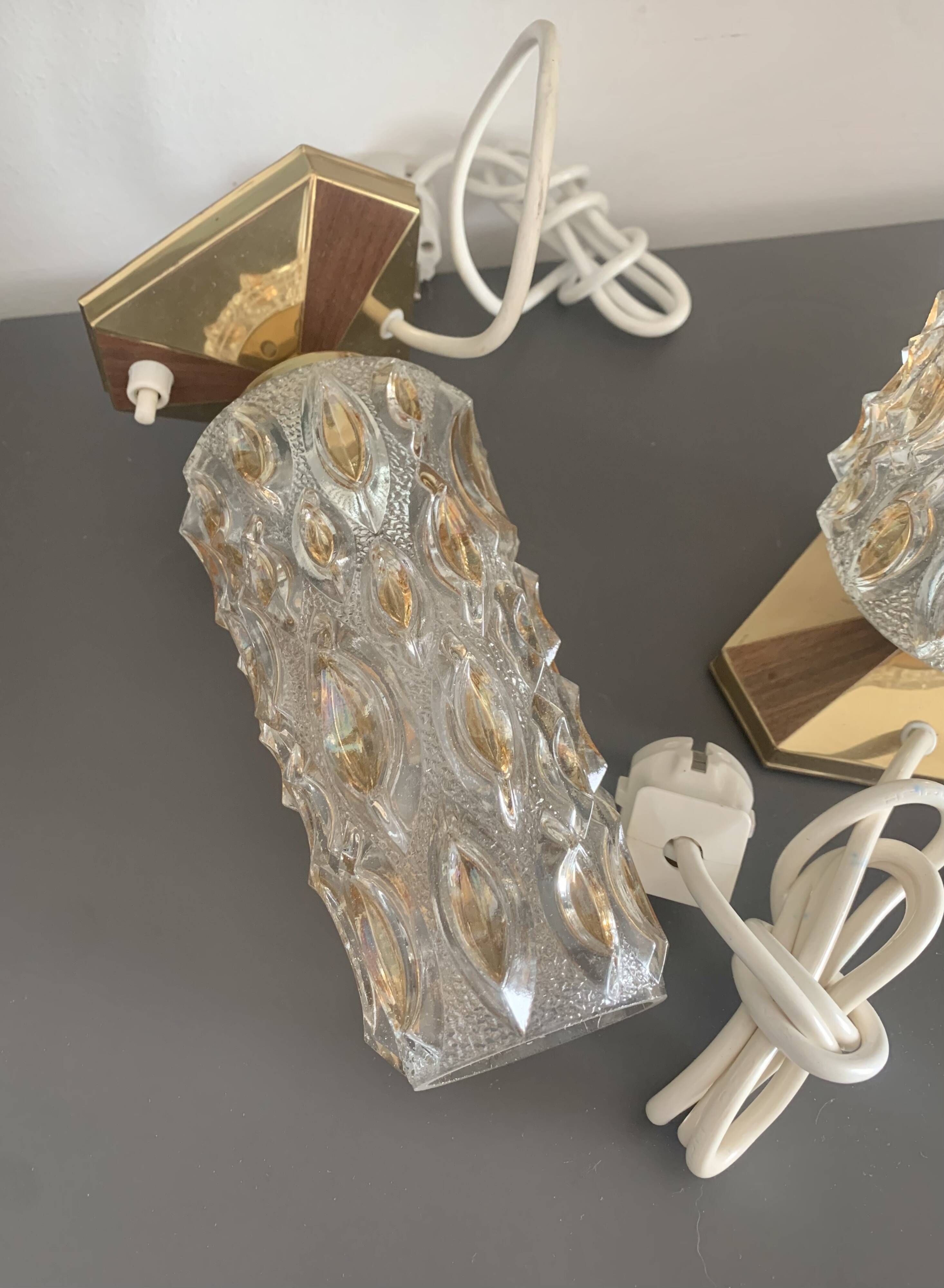 Paire de lampes de chevet, années 60/70