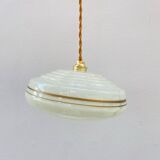 Pair of Art Deco Clichy glass pendant lights