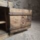 French antique oak safe, lockable rustic chest, circa 1750–1850.