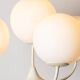 Large floor lamp, 4 branches finished with opalines, by Eva Renée Nele for Temde Leuchten 1960