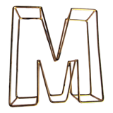 letter M in gilded metal or W in the other direction