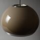 Dijkstra Lampen Mocha-Brown Acrylic Dome Pendant Lamp, 1970s Space Age.