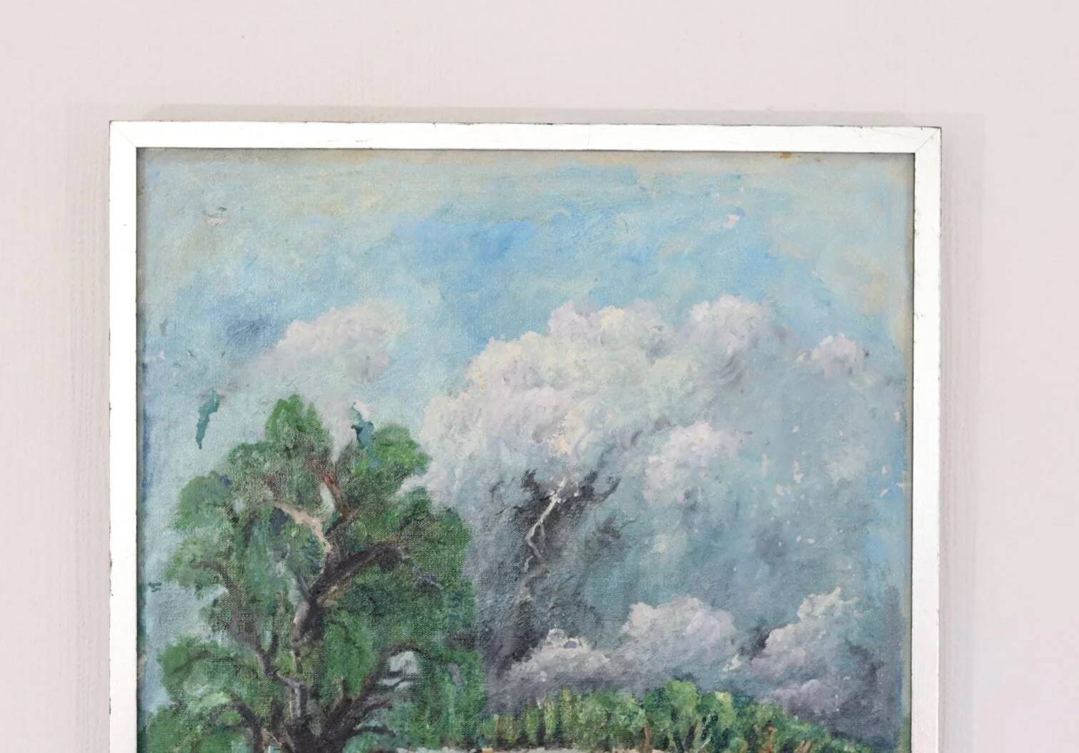 Original Mid Century Swedish Oil on Panel – “London” by Sven Jonsson