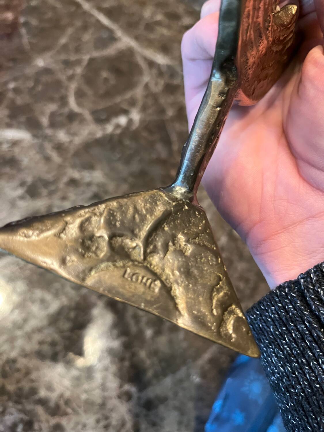 Bronze rooster by Yves Lohe