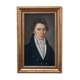 Portrait man pastel 1818 in gold frame