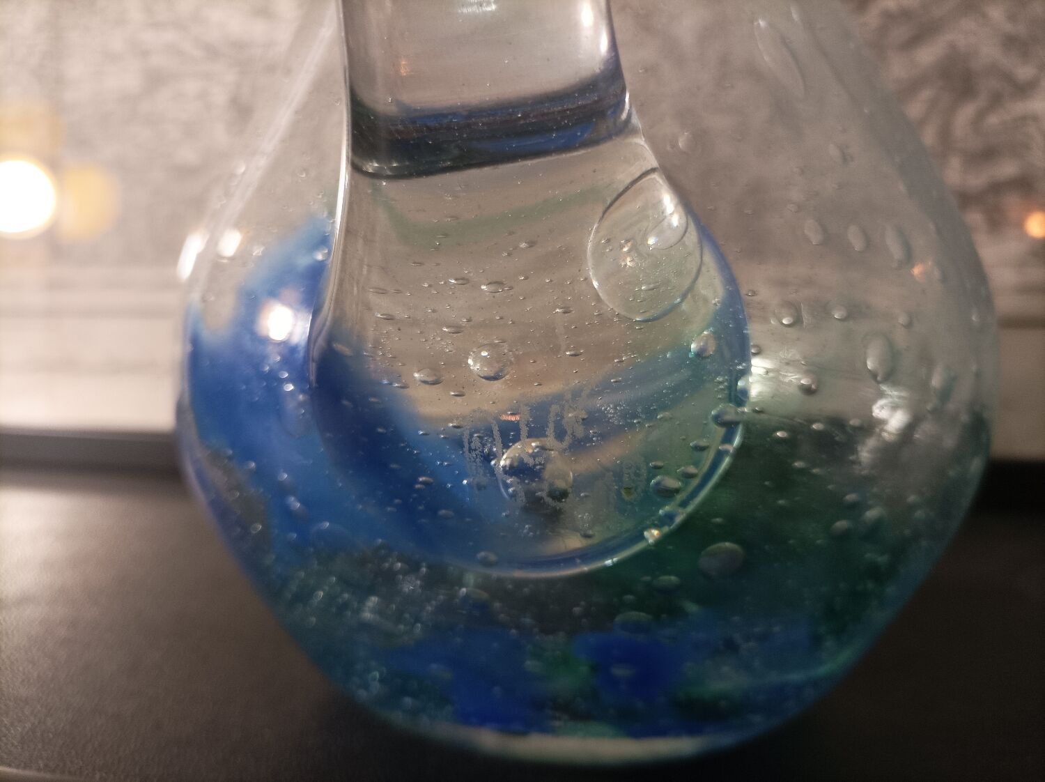 Pitcher Biot bubbled glass