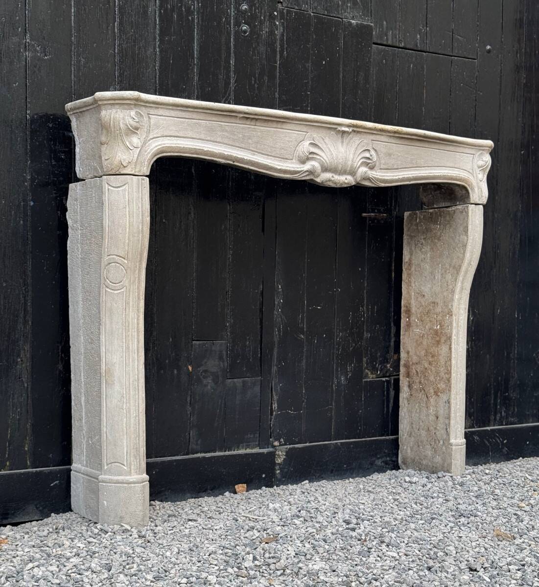Regency style fireplace in loamy stone circa 1880