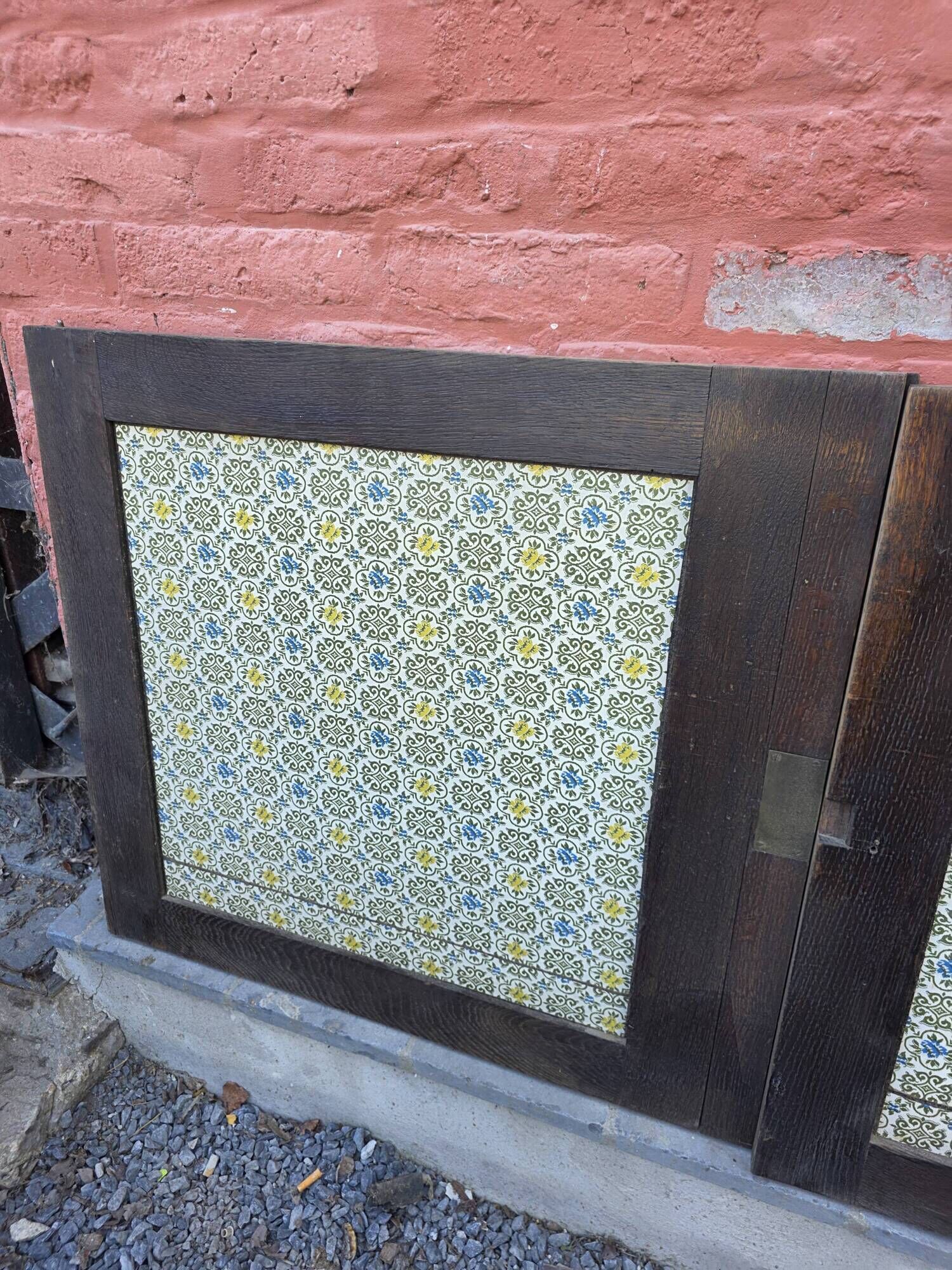 Pair of old solid oak doors