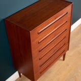 Retro 1960s danish teak mid century chest of drawers