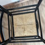 Set of 4 Italian black chairs 1970s