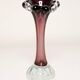 Thin small vintage purple glass vase from the mid-century, Europe, 1960s.