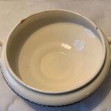 Soup tureen and 6 old Longchamp soup plates, Terre de Fer, Marcel model