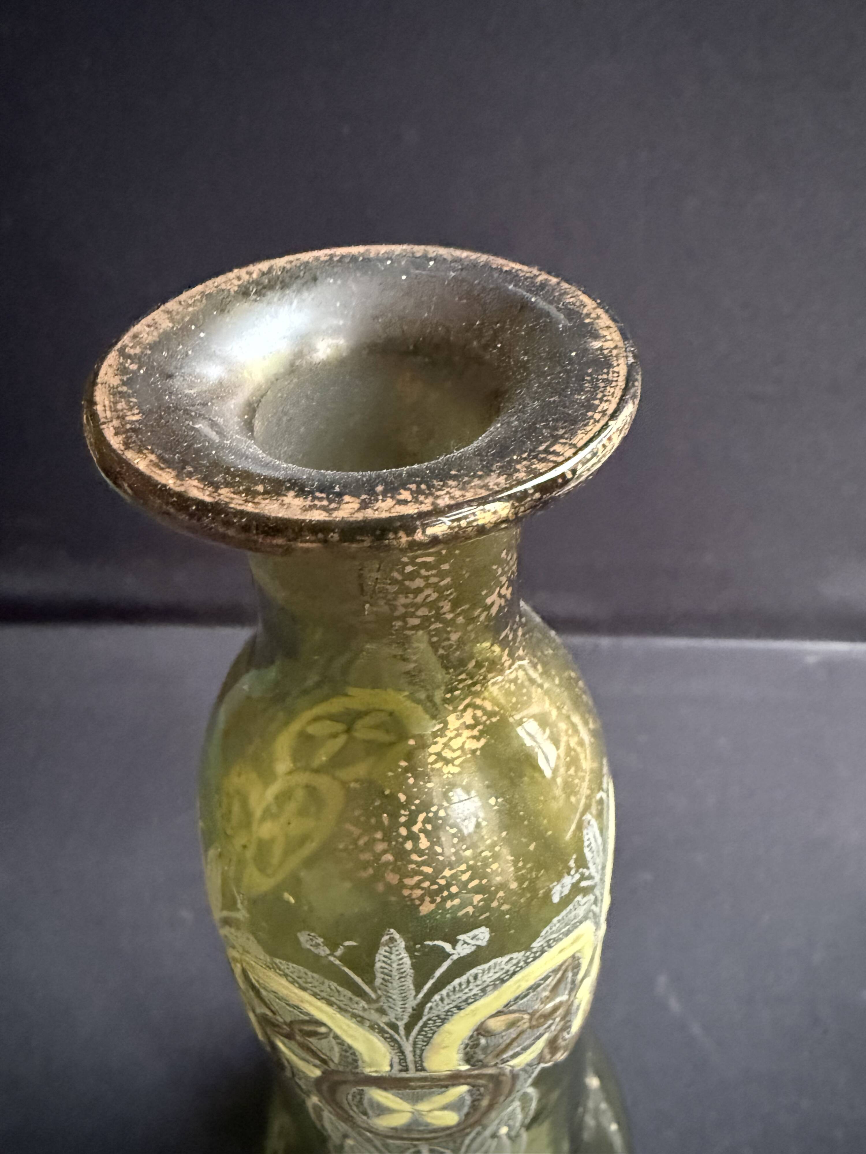 Pair of enamelled vases or carafes – Art Nouveau