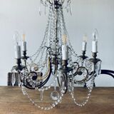 Chandelier with crystal and bronze tassels