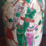 Pair of ceramic vases from China - cartridge at the base - antique work