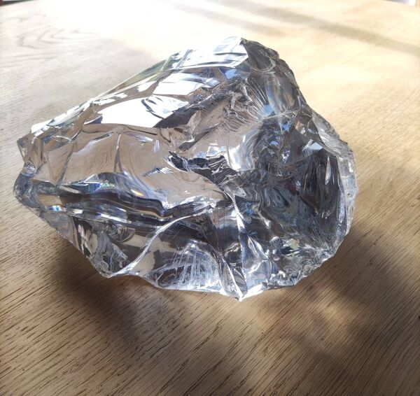 Bloc de cristal optique - sculpture