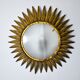 Applique soleil par Ferro Arte, métal et feuille d'or, espagne, 1960