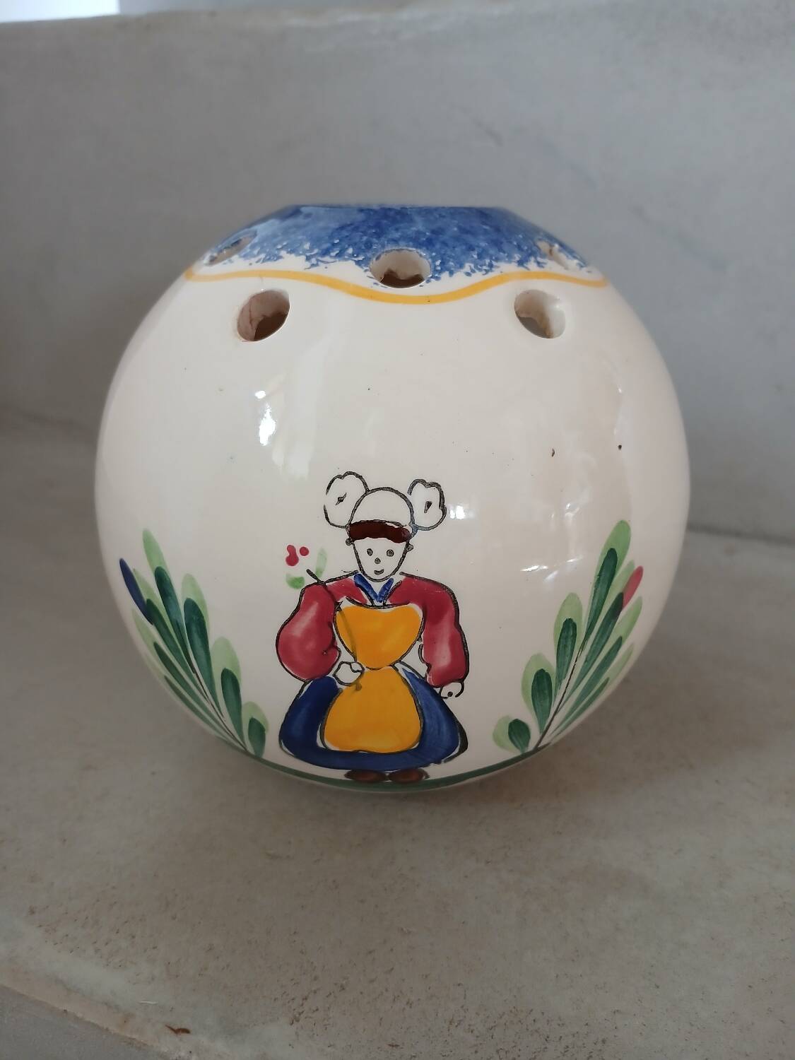 Breton ceramic vase / flower pick