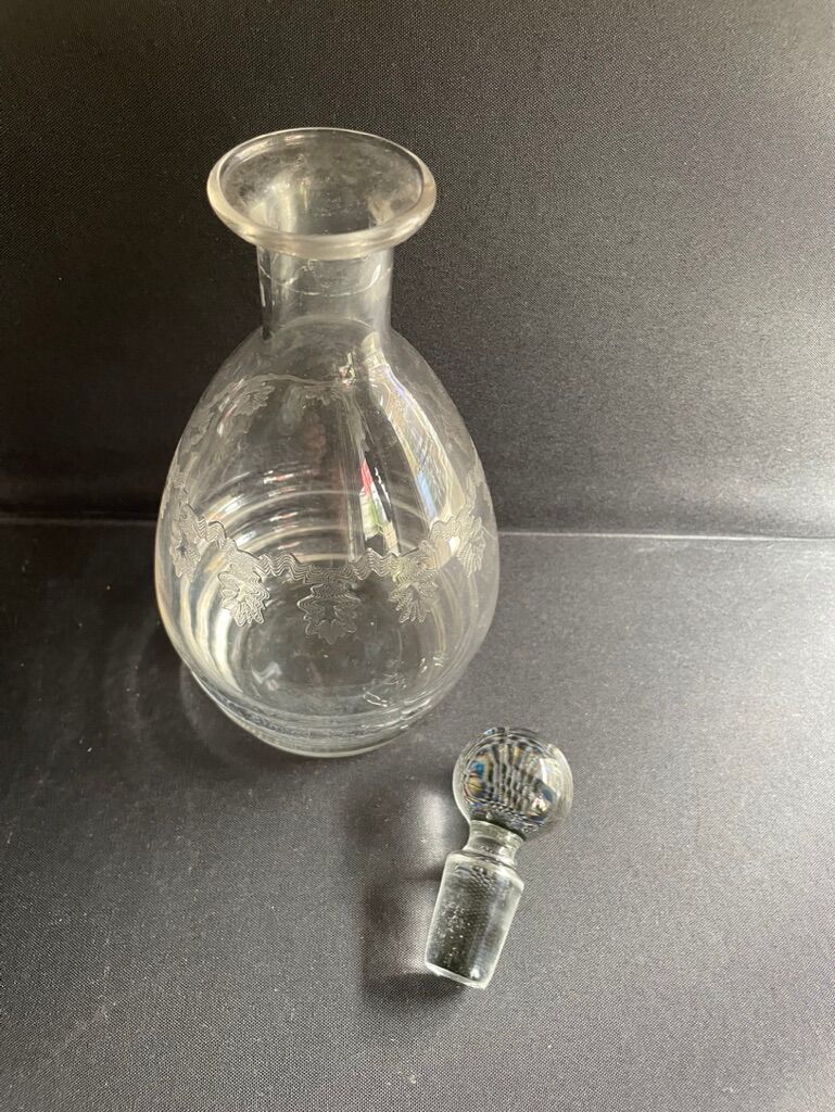 Carafe avec bouchon - Cristal guilloché