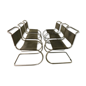 Lot de 6 chaises en acier