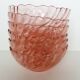 6 pink glass bowls rosaline collection