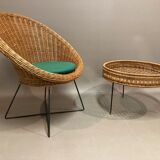 Armchair and matching table design 1950