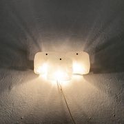 Lampe murale en verre de glace par J.T. Kalmar