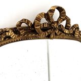 Louis XVI style mirror in wood and gilded stucco, 19th century