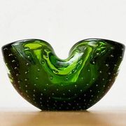 Vintage Italian Bullicante glass bowl from Murano.