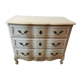 Curved chest of drawers raw oak 3 drawers