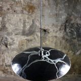 Hand-painted metal galaxy pendant light, 1980s