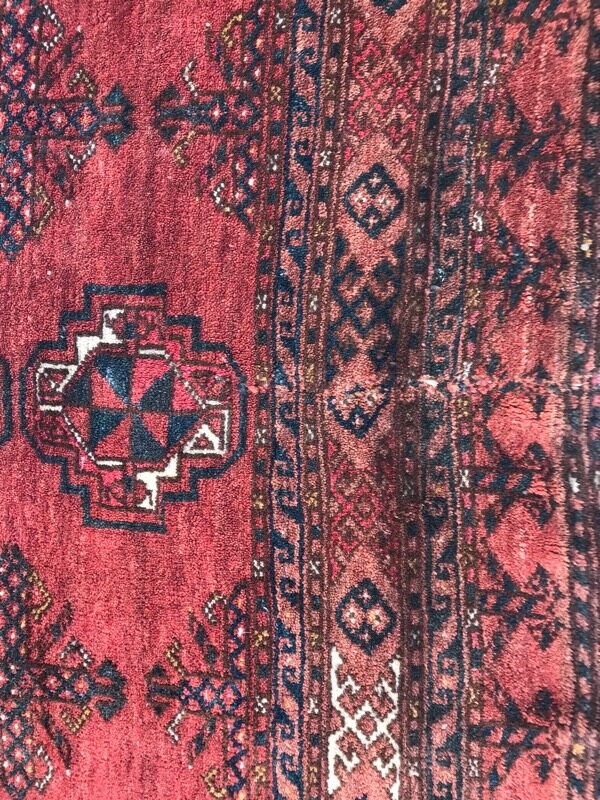 Carpet old saddle made turkmen hand 97 x 162 cm