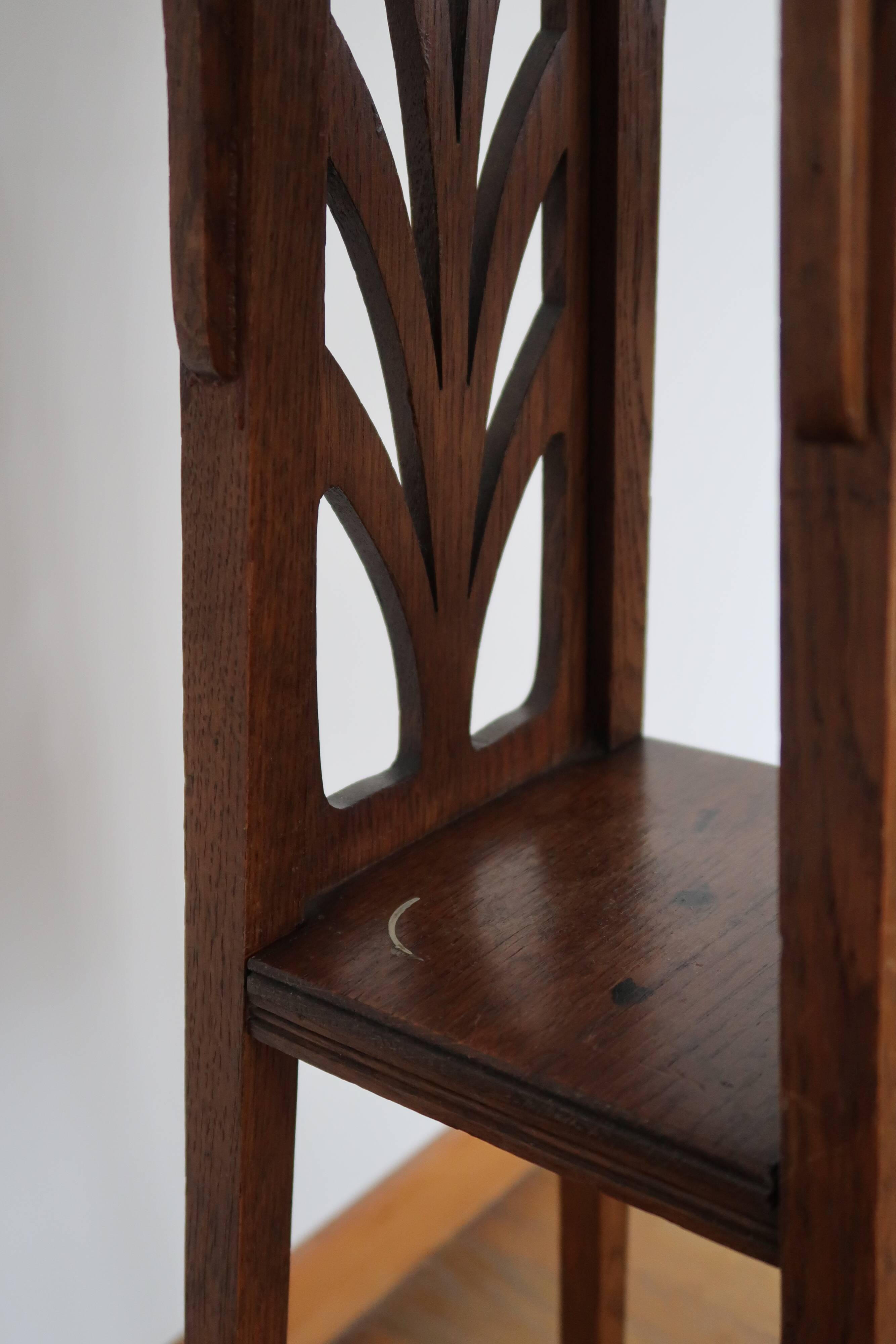 Art Deco wooden plant holder