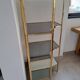 Brass and glass corner shelf