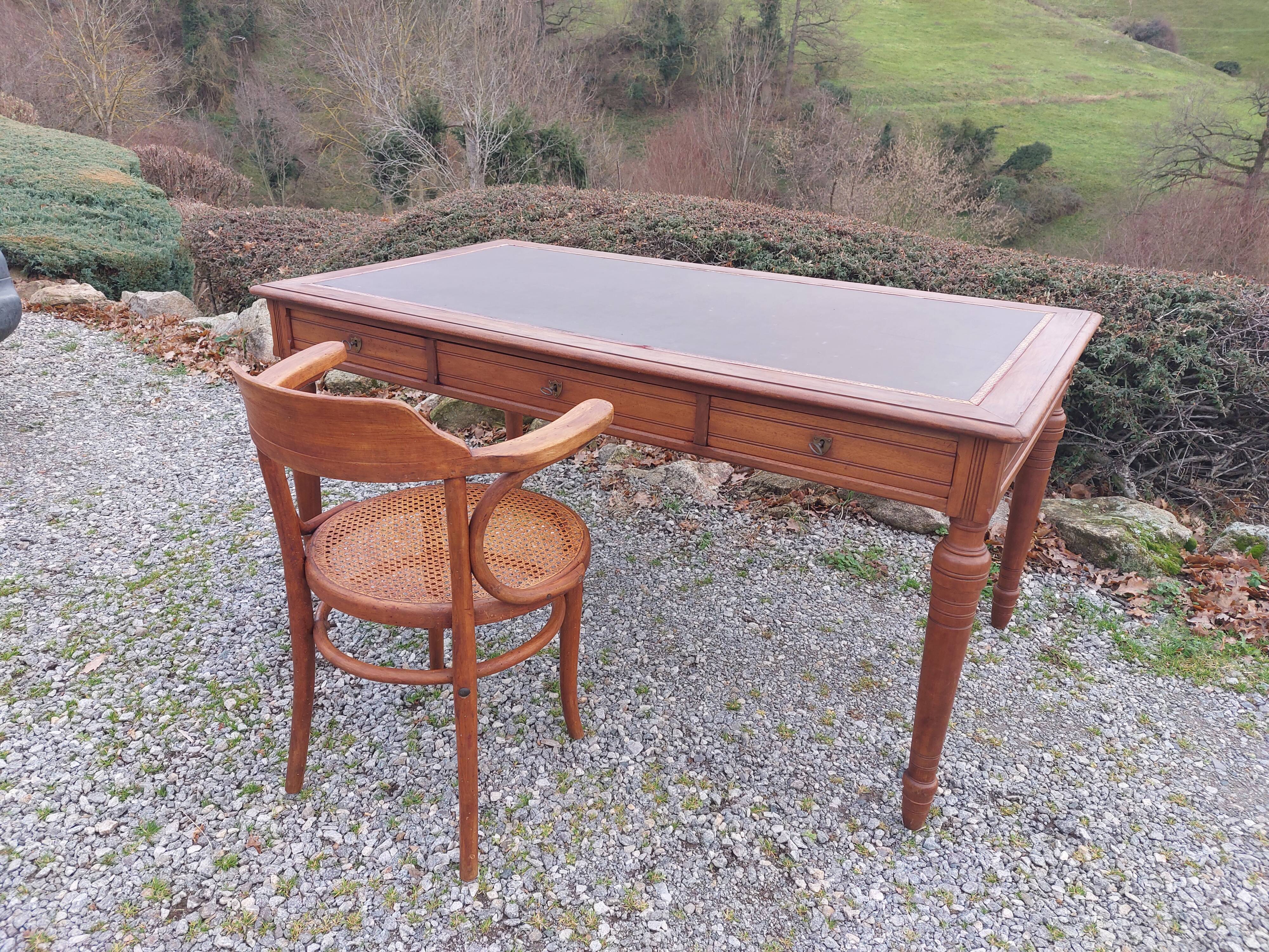 desk, leather top