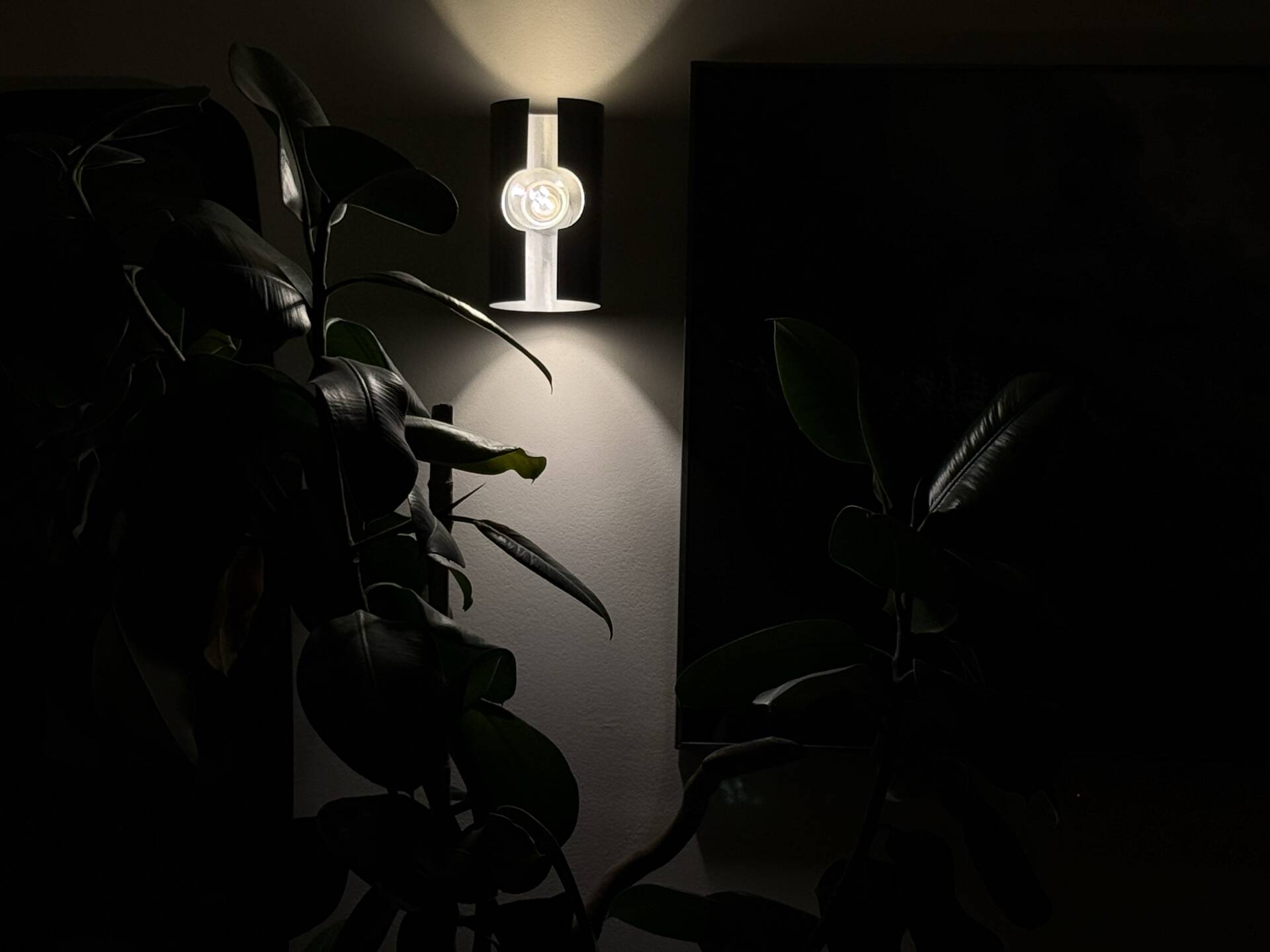 Space Age wall light in brushed aluminium, 1970.