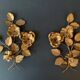Pair of old wall lights, gold metal, 1950s
