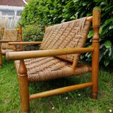 Wooden sofa and rope 50s