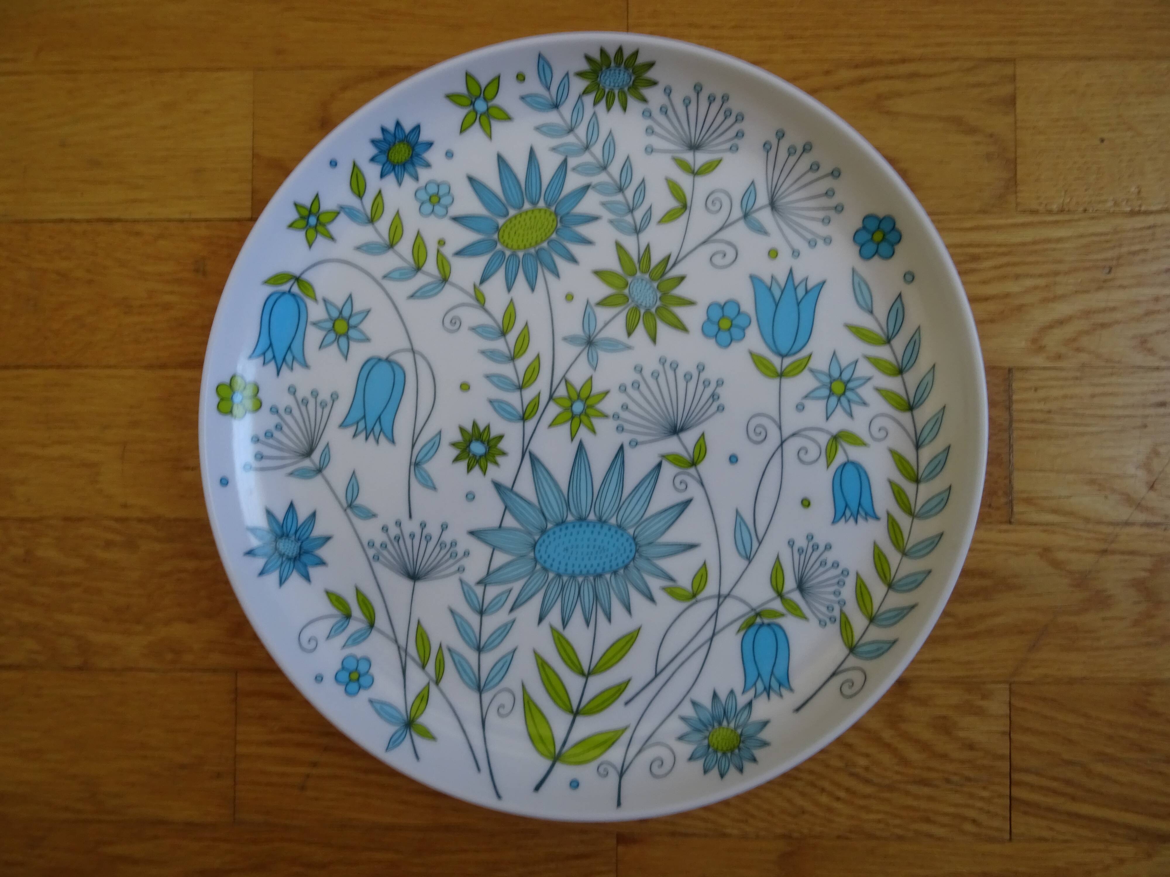 Series 6 Coraline plates in vintage melamine Rumilly France