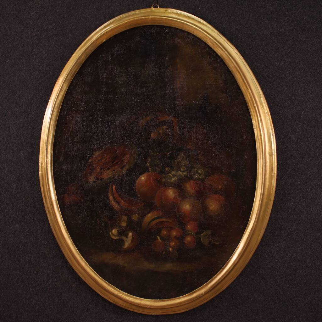 Painting still life oil on canvas from the 18th century